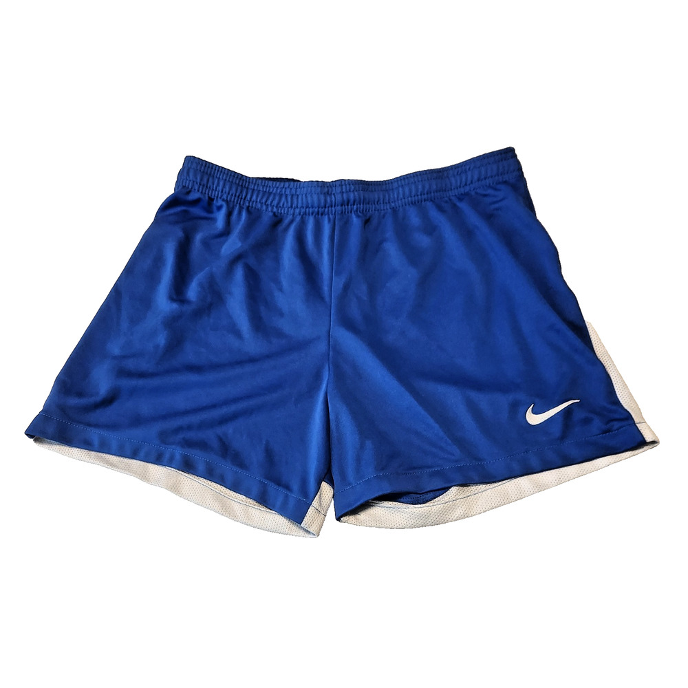 Nike Dri-Fit Athletic Blue White Running Booty Shorts Women's Small Slim